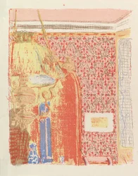 Interieur met roze behang II, uit de serie Landschappen en Interieurs, 1899